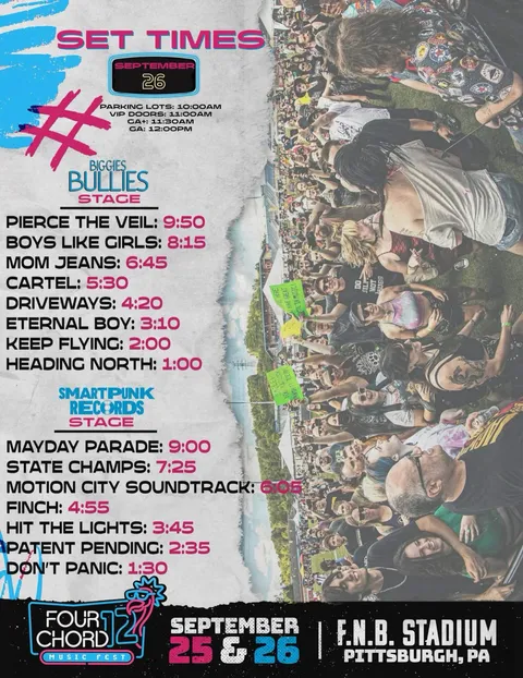 Flyer for Four Chord Music Fest 12 - Heading North set