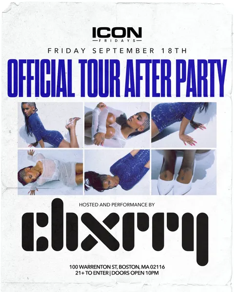 Flyer for Official Tour After Party with @chxrry