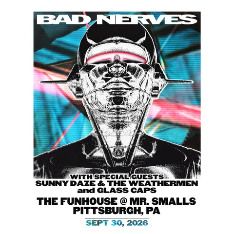 Flyer for Bad Nerves Fall 2026 Tour at The Funhouse at Mr. Smalls