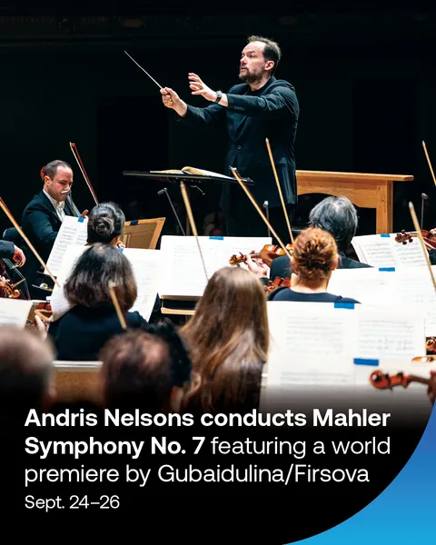 Flyer for BSO Mahler Symphony No. 7 with Gubaidulina 'Prolog' world premiere