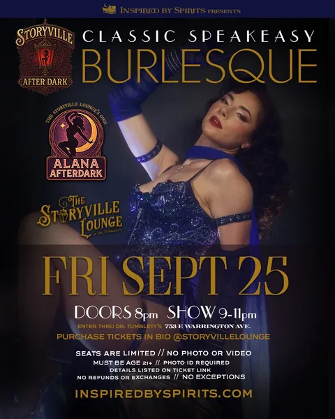 Flyer for Classic Speakeasy Burlesque