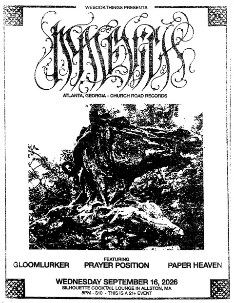 Flyer for Prayer Position, Malevich, Paper Heaven, Gloomlurker
