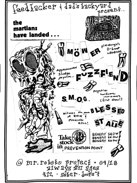 Flyer for Benefit Show for Prevention Point Pittsburgh
