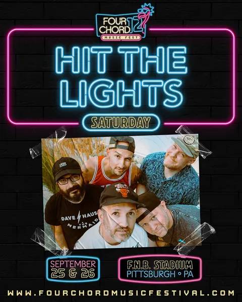 Flyer for Four Chord Music Festival 12 (Hit the Lights set)