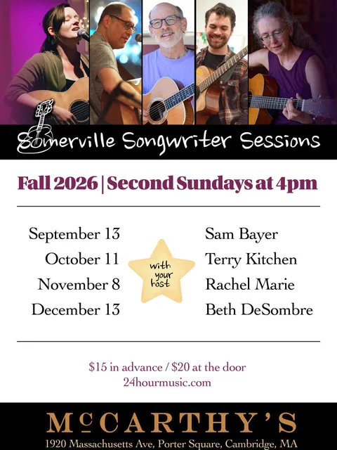 Flyer for Somerville Songwriter Sessions