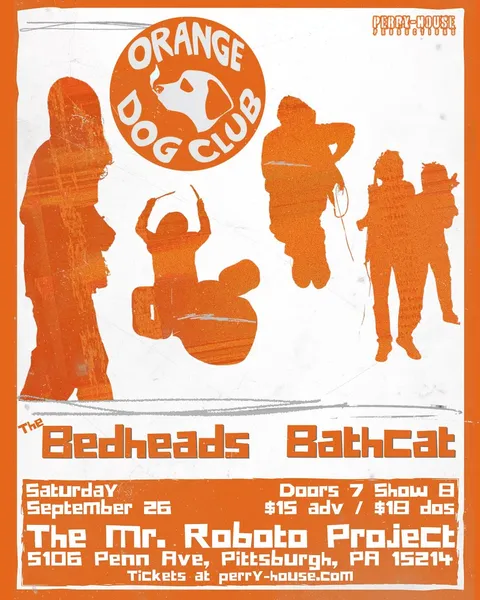 Flyer for Orange Dog Club tour with Bathcat and The Bedheads