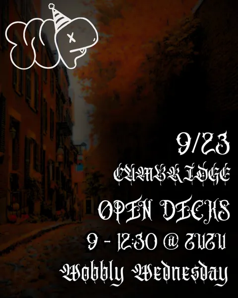 Flyer for Wobbly Fam Fall Open Decks