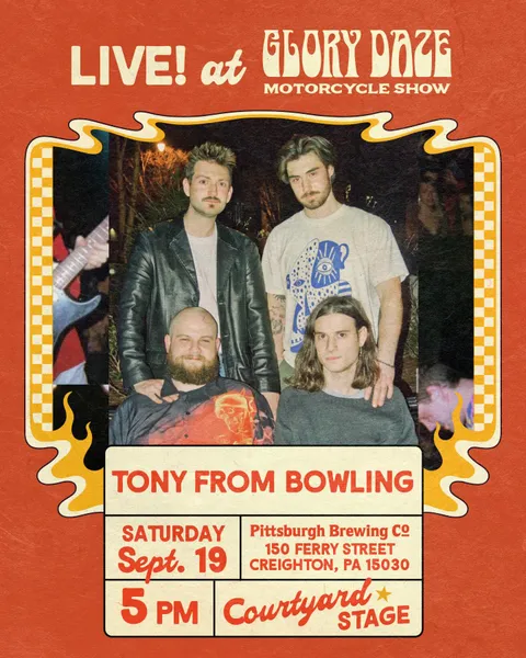 Flyer for Live at Glory Daze Motorcycle Show