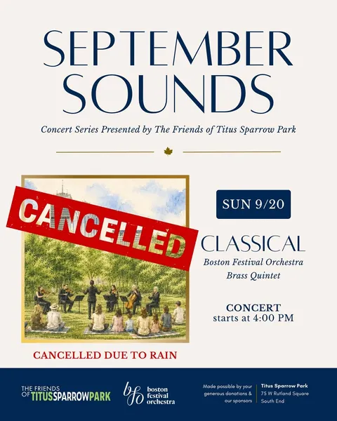 Flyer for BFO Brass Quintet – Free Music in the Park