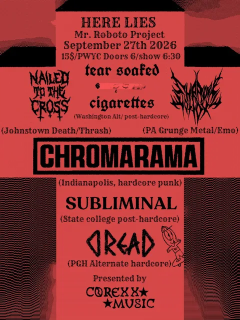 Flyer for Here Lies