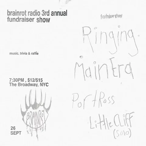Flyer for Brainrot Radio 3rd Annual East Coast Fundraiser