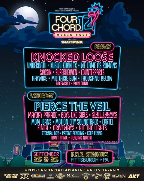 Flyer for Four Chord Music Fest 12 - Friday