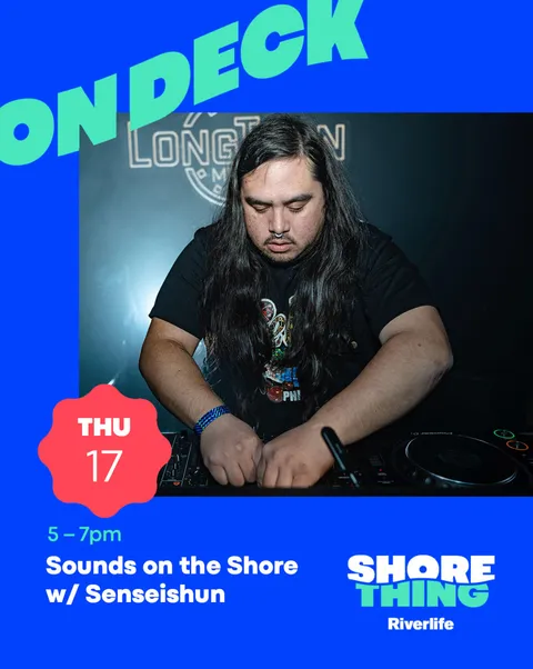 Flyer for Sounds on the Shore w/ Senseishun