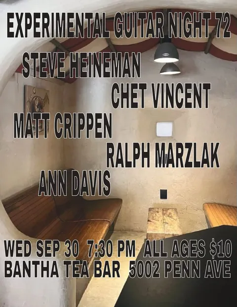 Flyer for Experimental Guitar Night 72