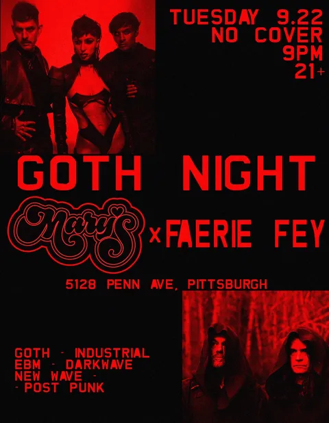 Flyer for Goth Night